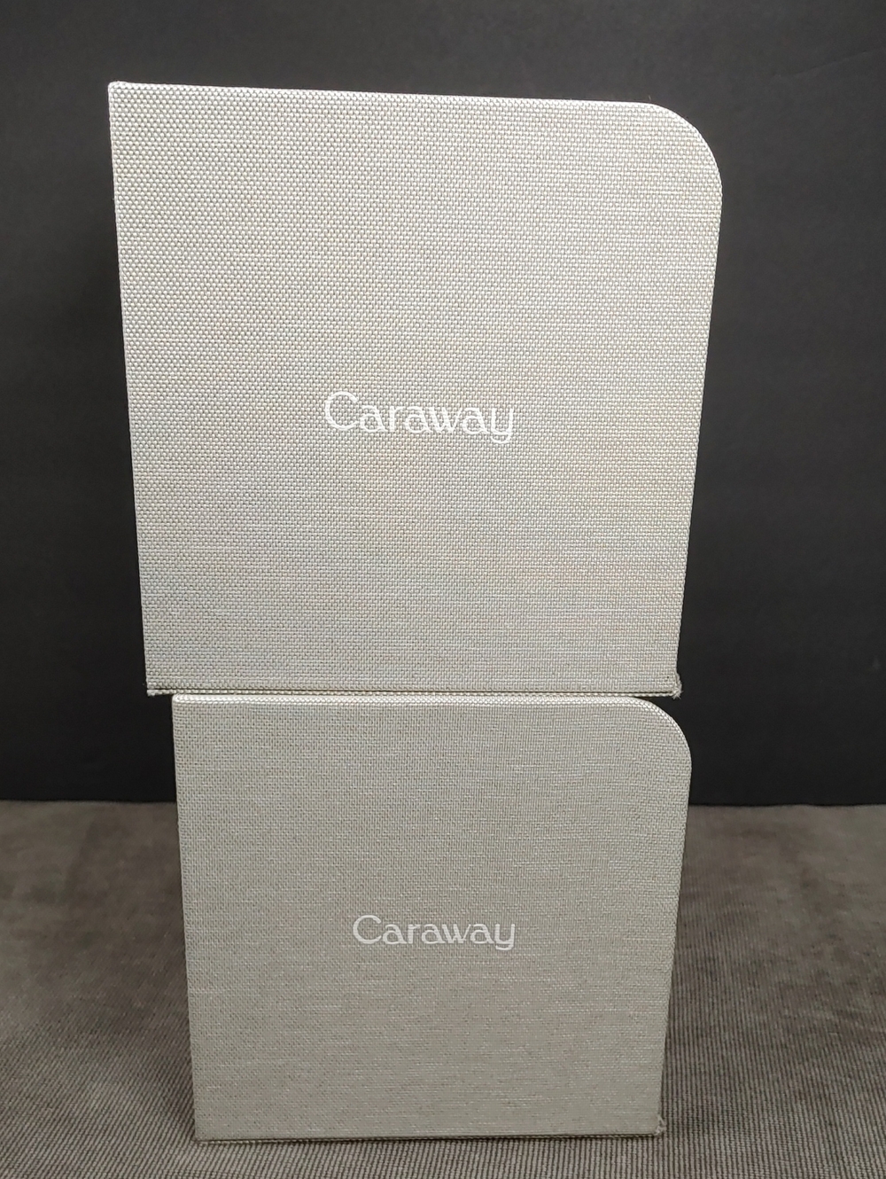 Caraway Organizer Storage Bins Set of 2 - Gray Fabric - Picture 2 of 5